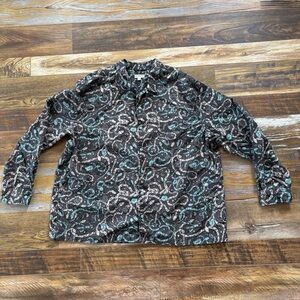 Earthbound Trading Snake Shirt Mens Size 2XL Long Sleeve Celestial Gray Blue